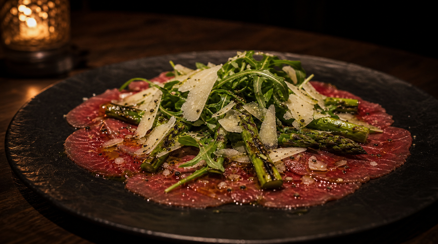 Getrüffeltes Carpaccio vom Angusrind bei VIVO! Santa Ponsa
